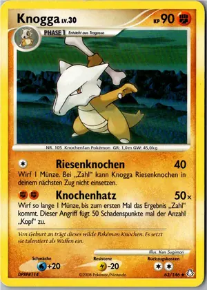 Pokémon-Karte Knogga 63/146 Erwachte Legenden