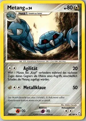 Pokémon-Karte Metang 64/146 Erwachte Legenden