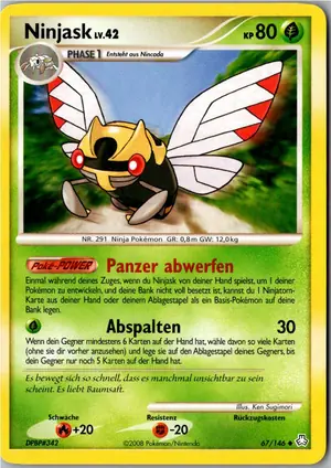 Pokémon-Karte Ninjask 67/146 Erwachte Legenden