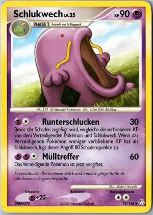 Pokémon-Karte Schlukwech 72/146 Erwachte Legenden