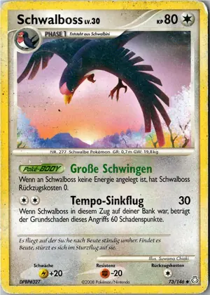 Pokémon-Karte Schwalboss 73/146 Erwachte Legenden