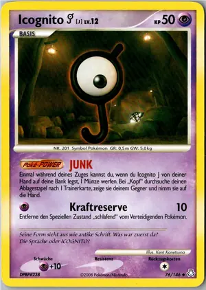 Pokémon-Karte Icognito J 76/146 Erwachte Legenden