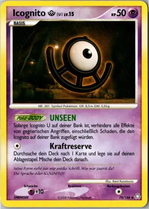 Pokémon-Karte Icognito U 78/146 Erwachte Legenden