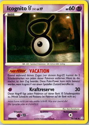 Pokémon-Karte Icognito V 79/146 Erwachte Legenden