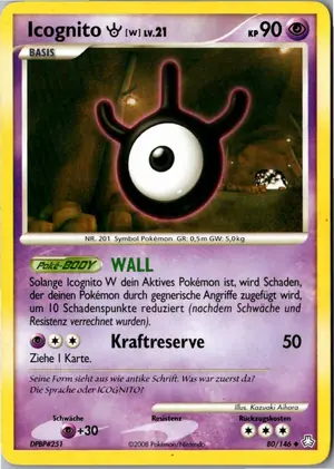 Pokémon-Karte Icognito W 80/146 Erwachte Legenden