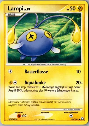 Pokémon-Karte Lampi 88/146 Erwachte Legenden