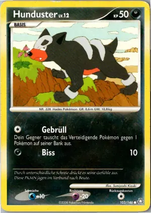 Pokémon-Karte Hunduster 103/146 Erwachte Legenden