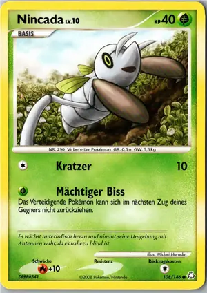 Pokémon-Karte Nincada 108/146 Erwachte Legenden