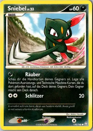 Pokémon-Karte Sniebel 120/146 Erwachte Legenden