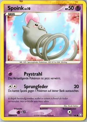 Pokémon-Karte Spoink 121/146 Erwachte Legenden