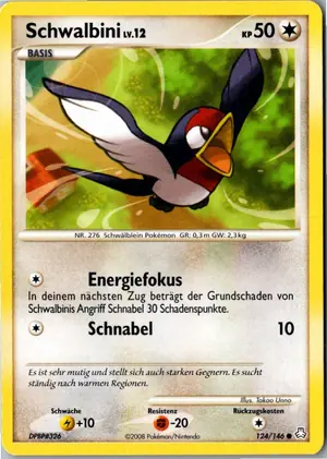 Pokémon-Karte Schwalbini 124/146 Erwachte Legenden