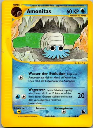 Pokémon-Karte Omanyte Amonitas 41/144 Skyridge