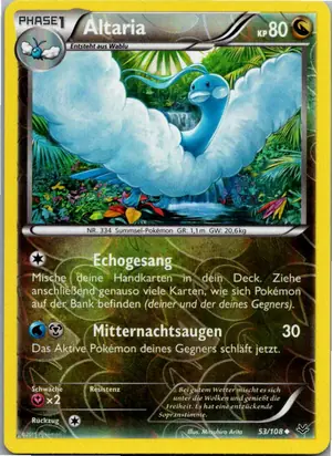 Pokémon-Karte Altaria 53/108 Drachenleuchten