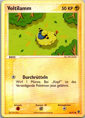 Pokémon-Karte Voltilamm 64/97 EX Drache