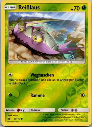 Pokémon-Karte Reißlaus 8/145 Stunde der Wächter