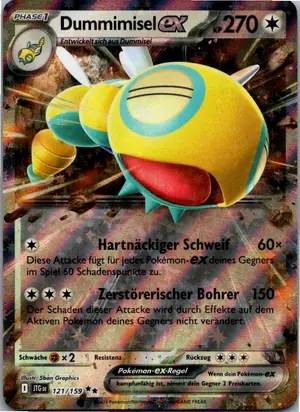Pokémon-Karte Dummimisel EX 121/159 Reisegefährten