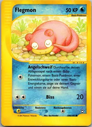 Pokémon-Karte Flegmon 108/147 Aquapolis