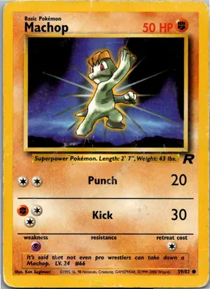 Pokémon-Karte Machop Machollo 59/82 Team Rocket