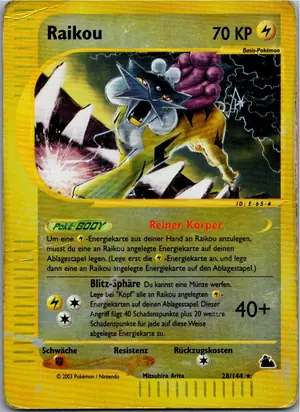 Pokémon-Karte Raikou 28/144 Skyridge