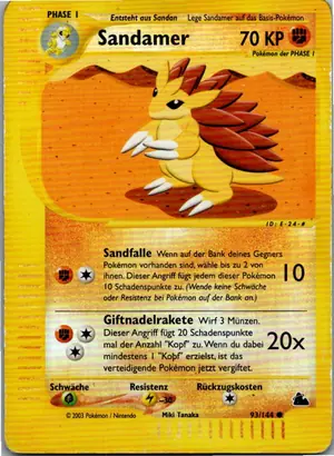 Pokémon-Karte Sandamer 93/144 Skyridge