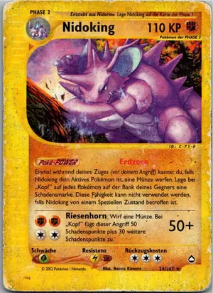 Pokémon-Karte Nidoking 24/147 Aquapolis