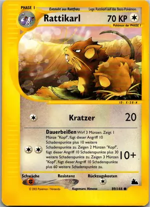 Pokémon-Karte Rattikarl 89/144 Skyridge