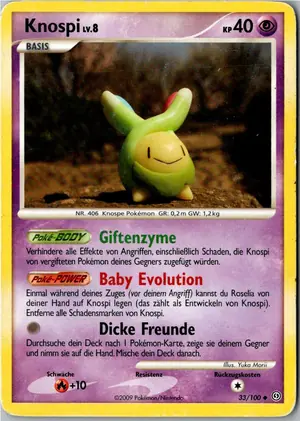 Pokémon-Karte Knospi 33/100 Sturmtief