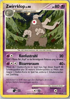 Pokémon-Karte Zwirrklop 35/100 Sturmtief