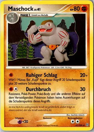 Pokémon-Karte Maschock 41/100 Sturmtief