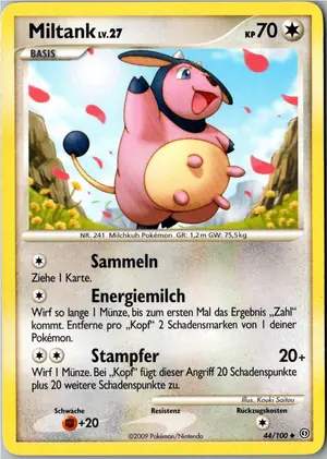Pokémon-Karte Miltank 44/100 Sturmtief