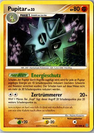 Pokémon-Karte Pupitar 47/100 Sturmtief