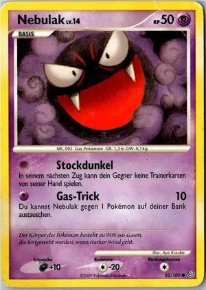 Pokémon-Karte Nebulak 62/100 Sturmtief