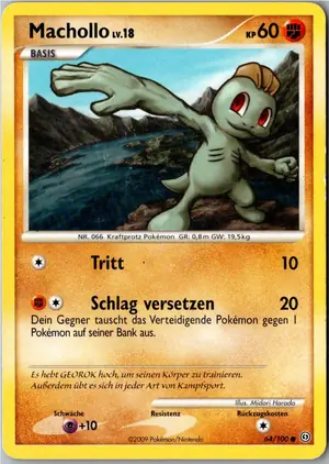 Pokémon-Karte Machollo 64/100 Sturmtief