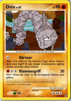 Pokémon-Karte Onix 69/100 Sturmtief