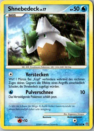 Pokémon-Karte Shnebedeck 74/100 Sturmtief