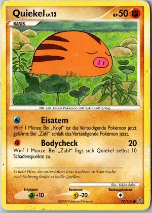 Pokémon-Karte Quiekel 77/100 Sturmtief