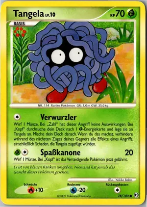 Pokémon-Karte Tangela 78/100 Sturmtief