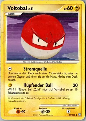 Pokémon-Karte Voltobal 81/100 Sturmtief