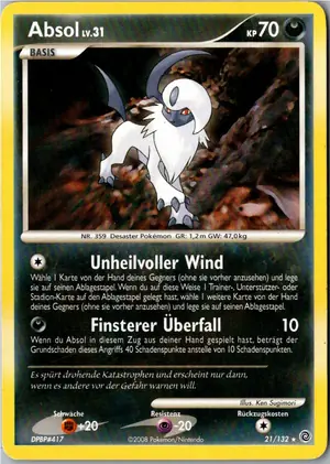 Pokémon-Karte Absol 21/132 Rätselhafte Wunder
