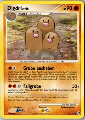 Pokémon-Karte Digdri 24/132 Rätselhafte Wunder