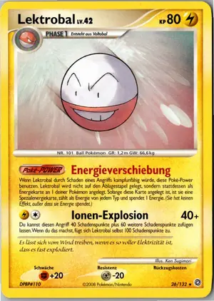 Pokémon-Karte Lektrobal 26/132 Rätselhafte Wunder
