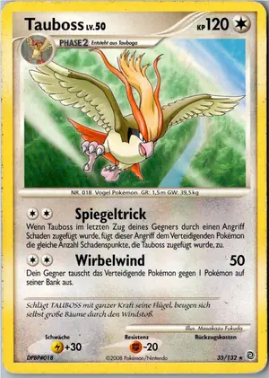 Pokémon-Karte Tauboss 35/132 Rätselhafte Wunder