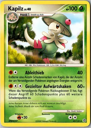 Pokémon-Karte Kapilz 45/132 Rätselhafte Wunder