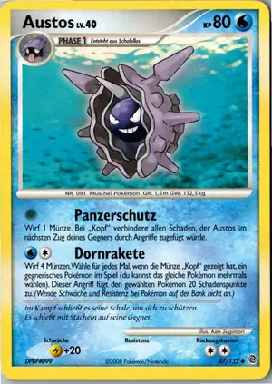 Pokémon-Karte Austos 47/132 Rätselhafte Wunder