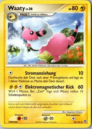 Pokémon-Karte Waaty 50/132 Rätselhafte Wunder