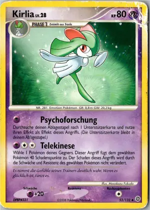 Pokémon-Karte Kirlia 53/132 Rätselhafte Wunder