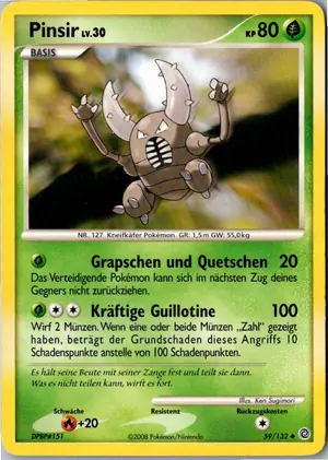 Pokémon-Karte Pinsir 59/132 Rätselhafte Wunder