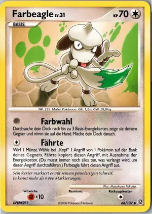 Pokémon-Karte Farbeagle 66/132 Rätselhafte Wunder
