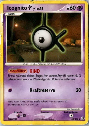 Pokémon-Karte Icognito K 68/132 Rätselhafte Wunder