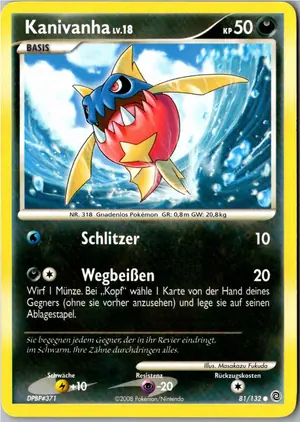 Pokémon-Karte Kanivanha 81/132 Rätselhafte Wunder